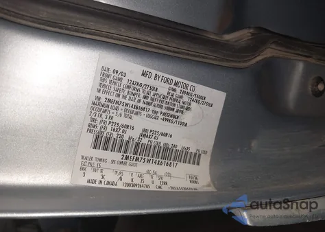 2004 Mercury Grand Marquis Ls from USA, damaged, VIN 2MEFM75W14X616817